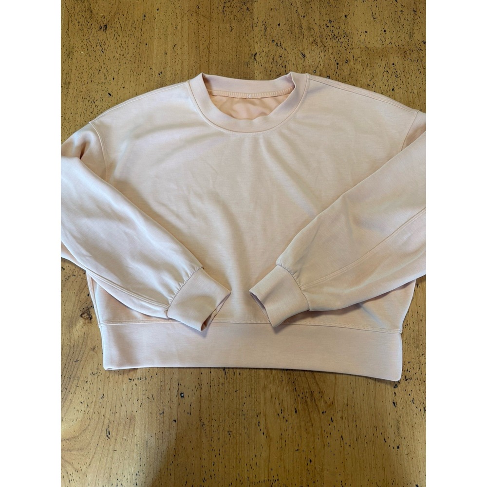 LULULEMON Measurments Perfectly Oversized Cropped Sweatshirt, Ivory Peach